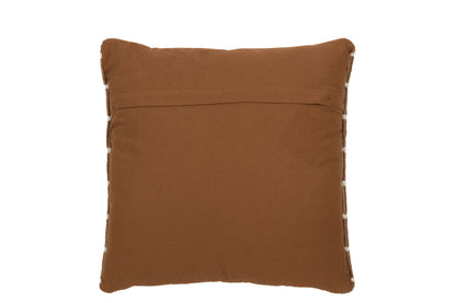 Kissenlinien Outdoor Polyester Braun/Weiß