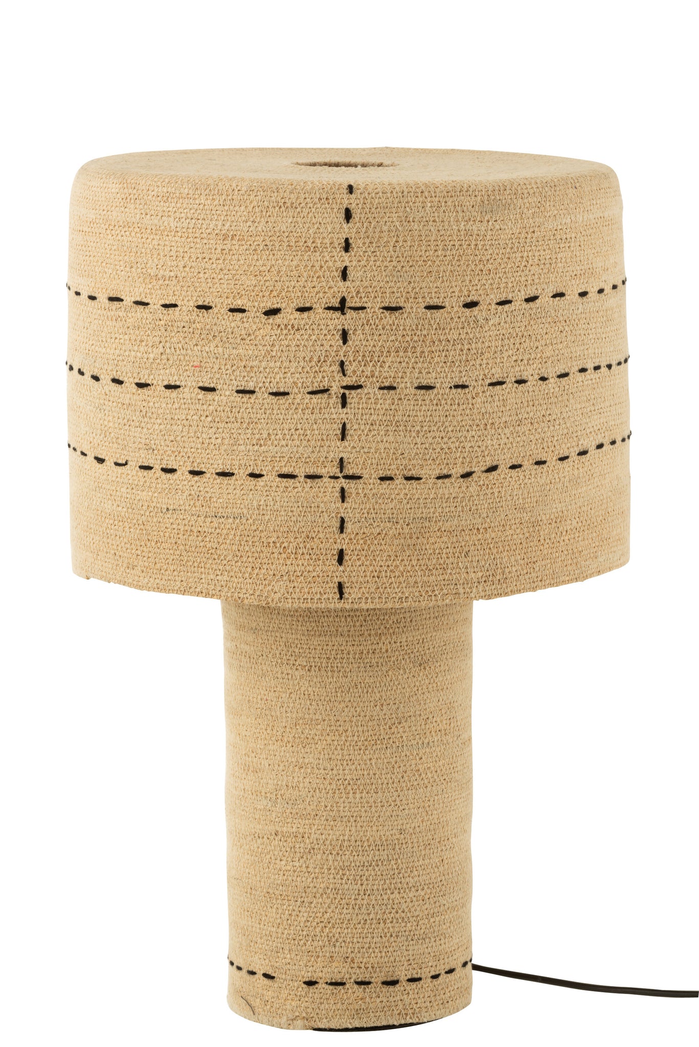 Table Lamp Dotted Lines Seagrass Natural/Black