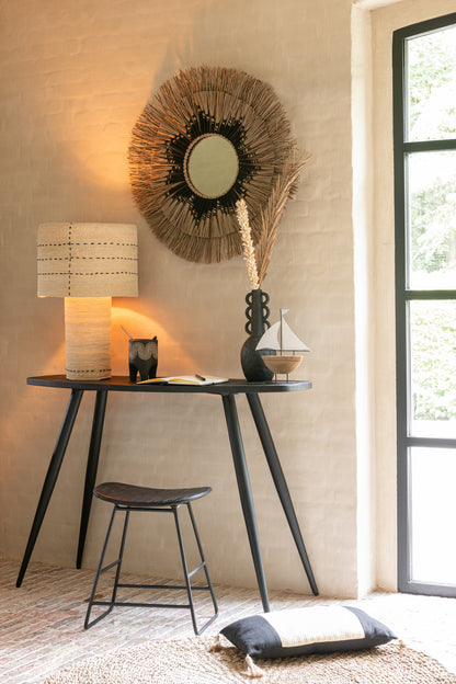 Table Lamp Dotted Lines Seagrass Natural/Black