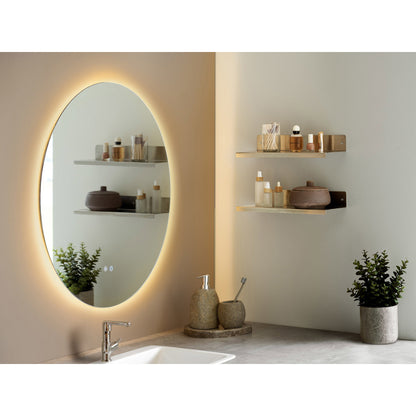 Spiegel Kiama – glas met LED, anti-condens, ø80 cm