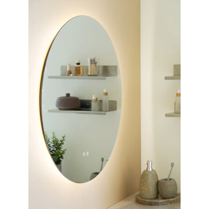 Spiegel Kiama – glas met LED, anti-condens, ø80 cm