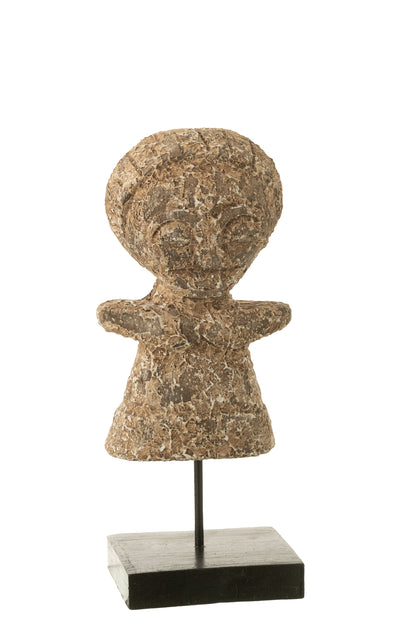 Statue Ying Albasia Wood Natural Small