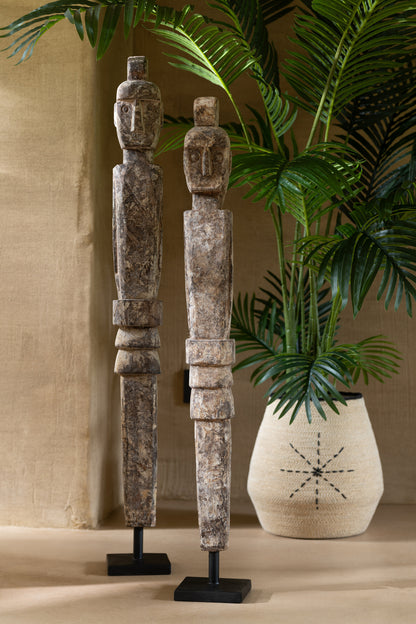 Statue Lauwra Albasia Wood Natural Large