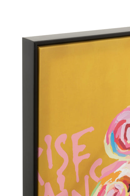 Wall Decoration Graffiti Woman Lipstick Canvas/Paint Mix