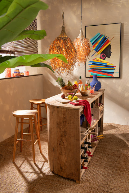 Painting African Woman Wood/Canvas Mix Assortment Of 2