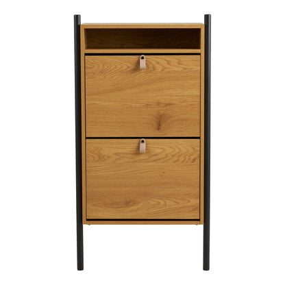 Barco Shoe Cabinet - Shoe cabinet, oak look 62x26x118 cm