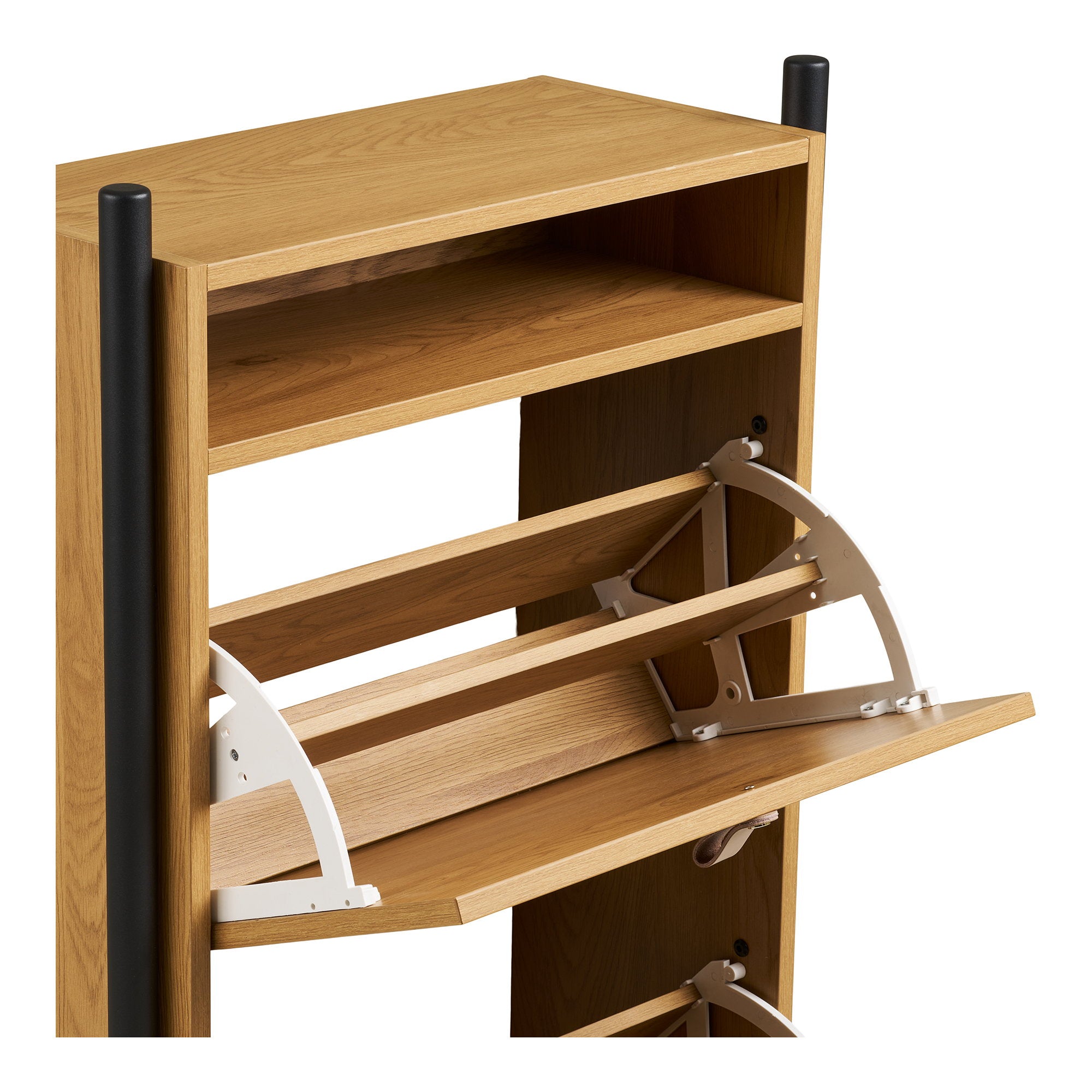 Barco Shoe Cabinet - Shoe cabinet, oak look 62x26x118 cm