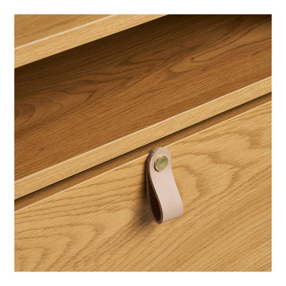 Barco Shoe Cabinet - Shoe cabinet, oak look 62x26x118 cm