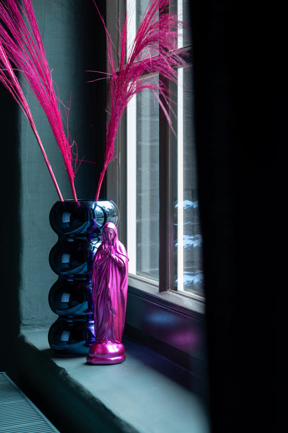 Bundle of 15 colored grass fuschia detail