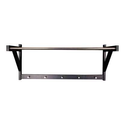 Padova Hat Shelf - Hat shelf, wood/steel, black 78x32 cm