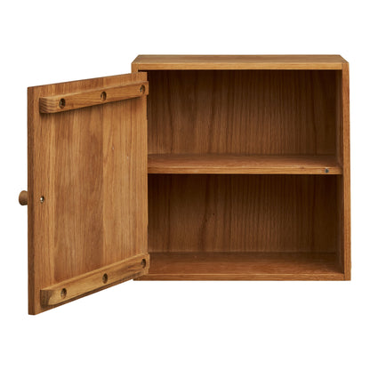 Townsville Wall Shelf with door - Wall shelf with door, oak  18x30x30 cm