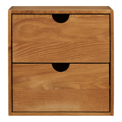 Townsville Wall Shelf with drawers - Wall shelf with drawers, oak 18x30x30 cm