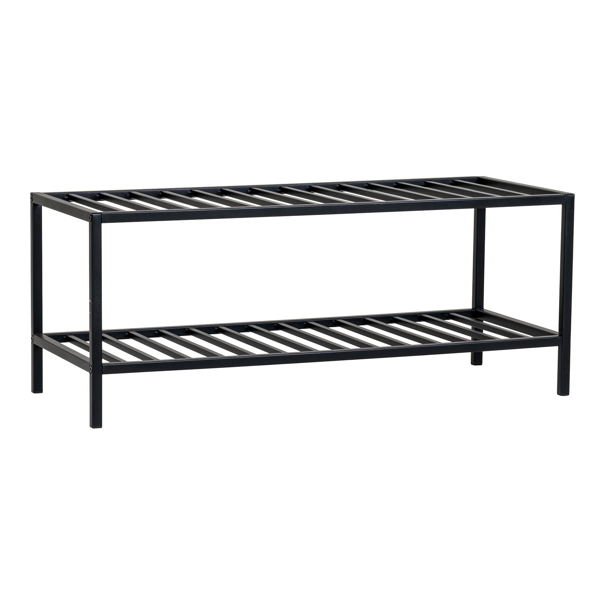 Vita Shoe rack - Shoe Rack, 2 shelves, black steel frame 79x34 cm
