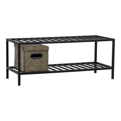 Vita Shoe rack - Shoe Rack, 2 shelves, black steel frame 79x34 cm