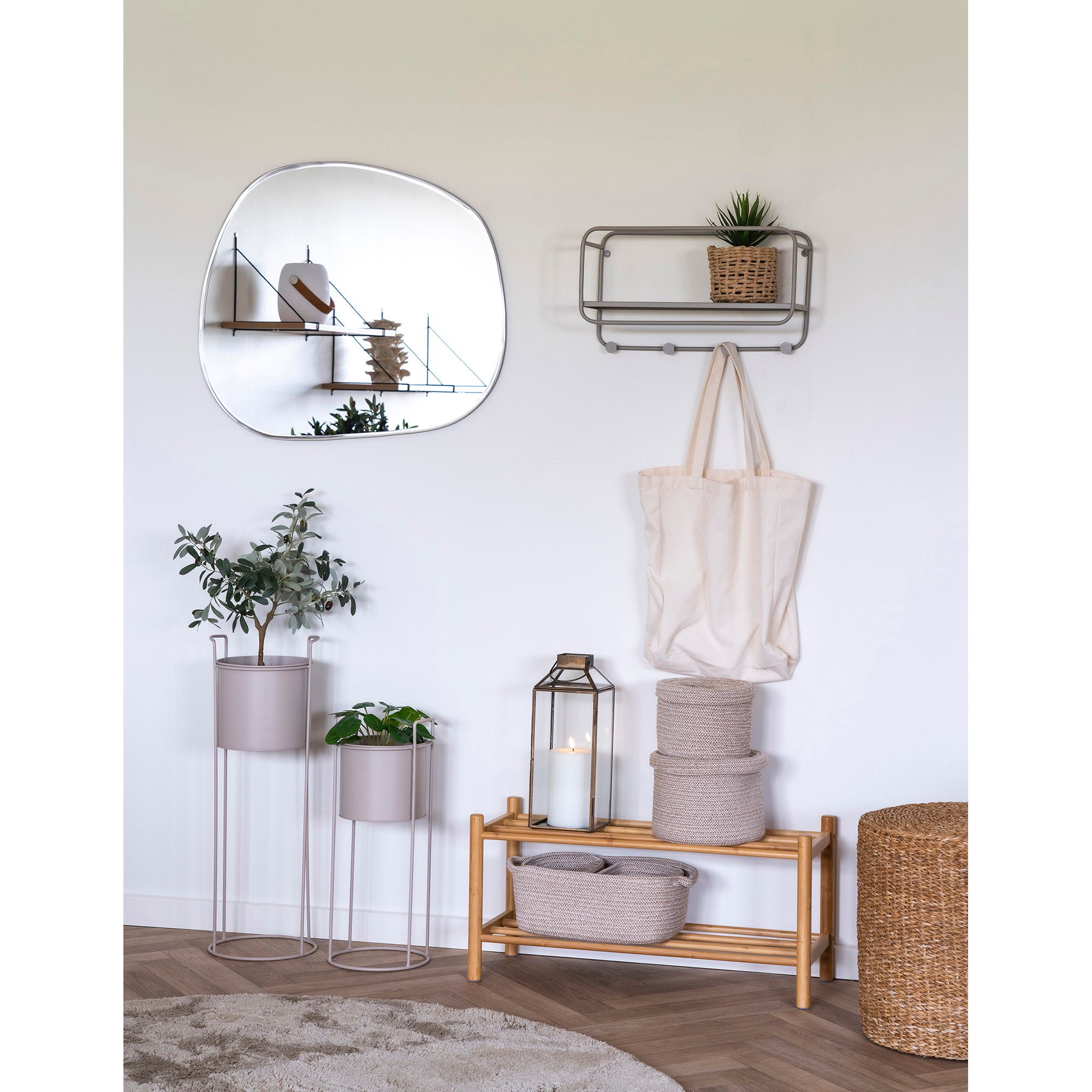 Manaus Shoe Rack  - Shoe rack, bamboo, natural 70x27x33 cm