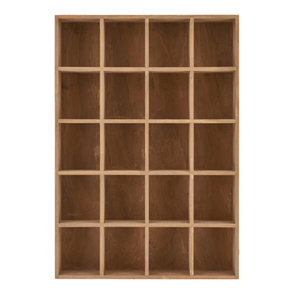 Mooswandregal - Wandregal, Kiefernholz, natur 44x10x63 cm