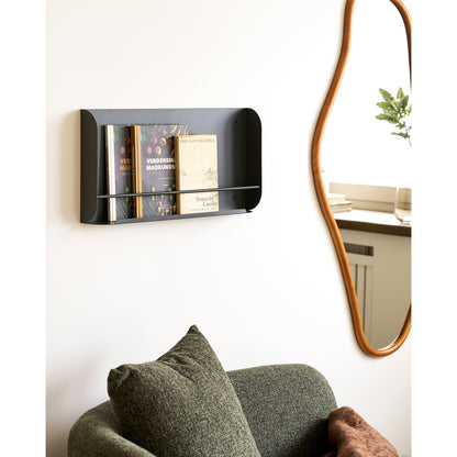 Volterra Wall Shelf - Wall shelf, metal, dark grey 60x7x30 cm