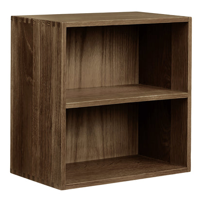 Wandrek Townsville met vakken – eikenhout, donkerbruin, 30x18x30 cm
