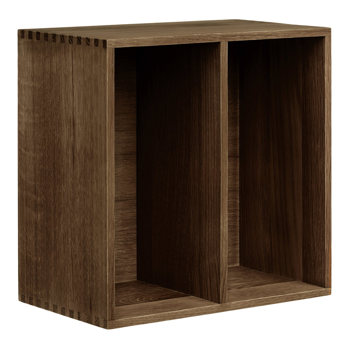 Wandrek Townsville met vakken – eikenhout, donkerbruin, 30x18x30 cm