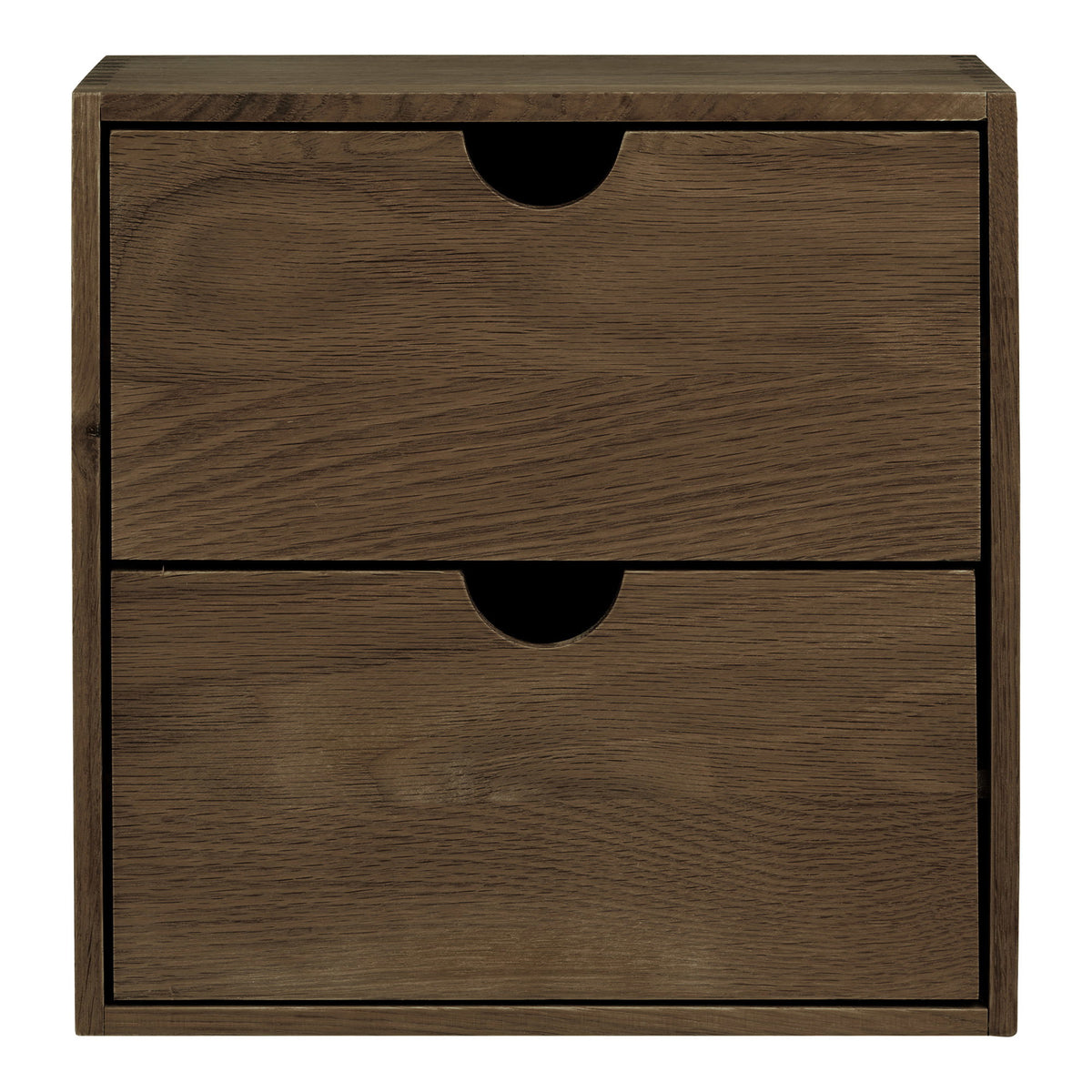 Wandrek Townsville met lades – eikenhout, donkerbruin, 18x30x30 cm