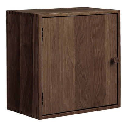 Wandrek Townsville met deur – eikenhout, donkerbruin, 30x18x30 cm