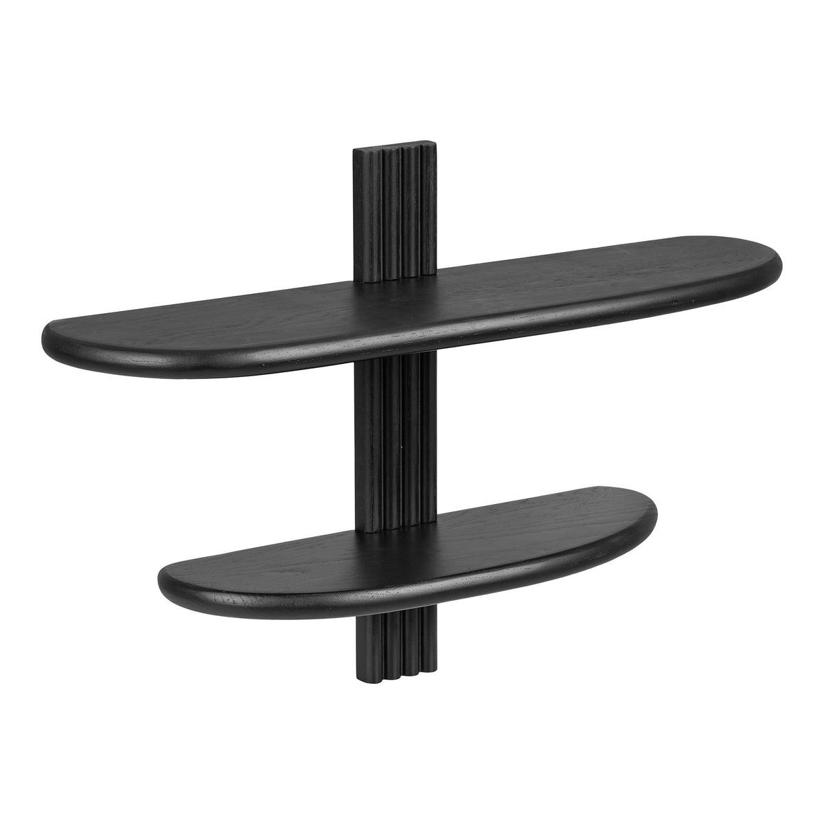 Wandplank Aliano – eikenhout, zwart, 65x17,5x42,5 cm