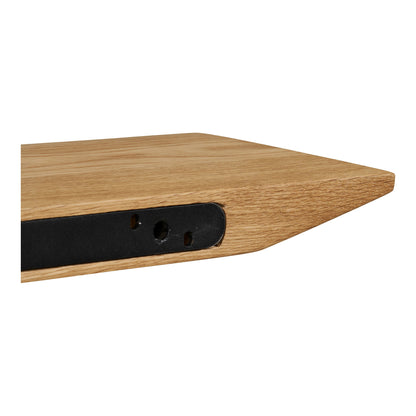 Wandplank Calcata – eikenhout, naturel, 42,5x14,5 cm