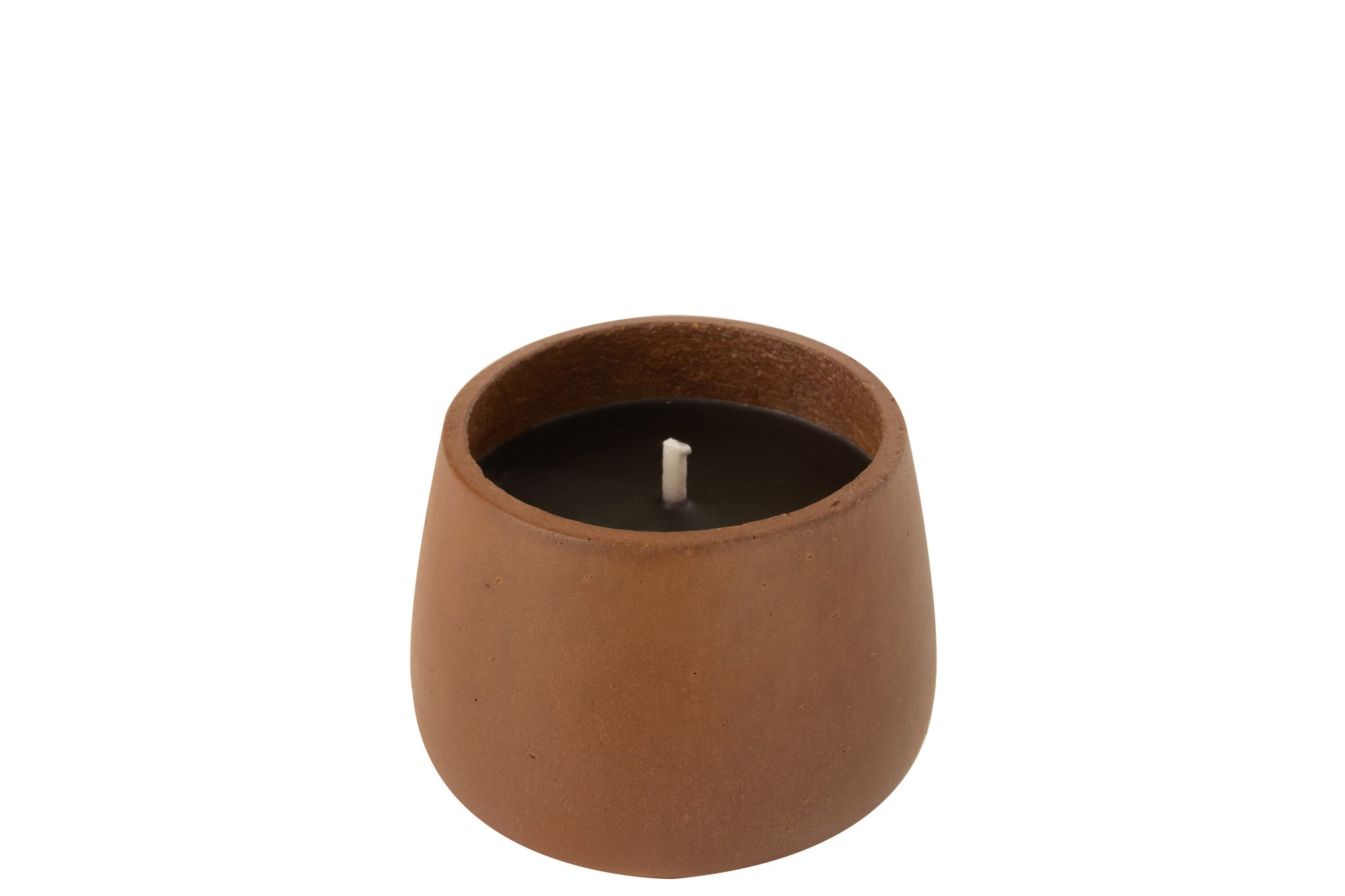 Outdoor Candle Cement Brown Small 18H