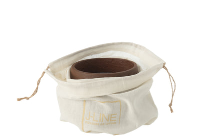 Outdoor Candle Cement Brown Small 18H