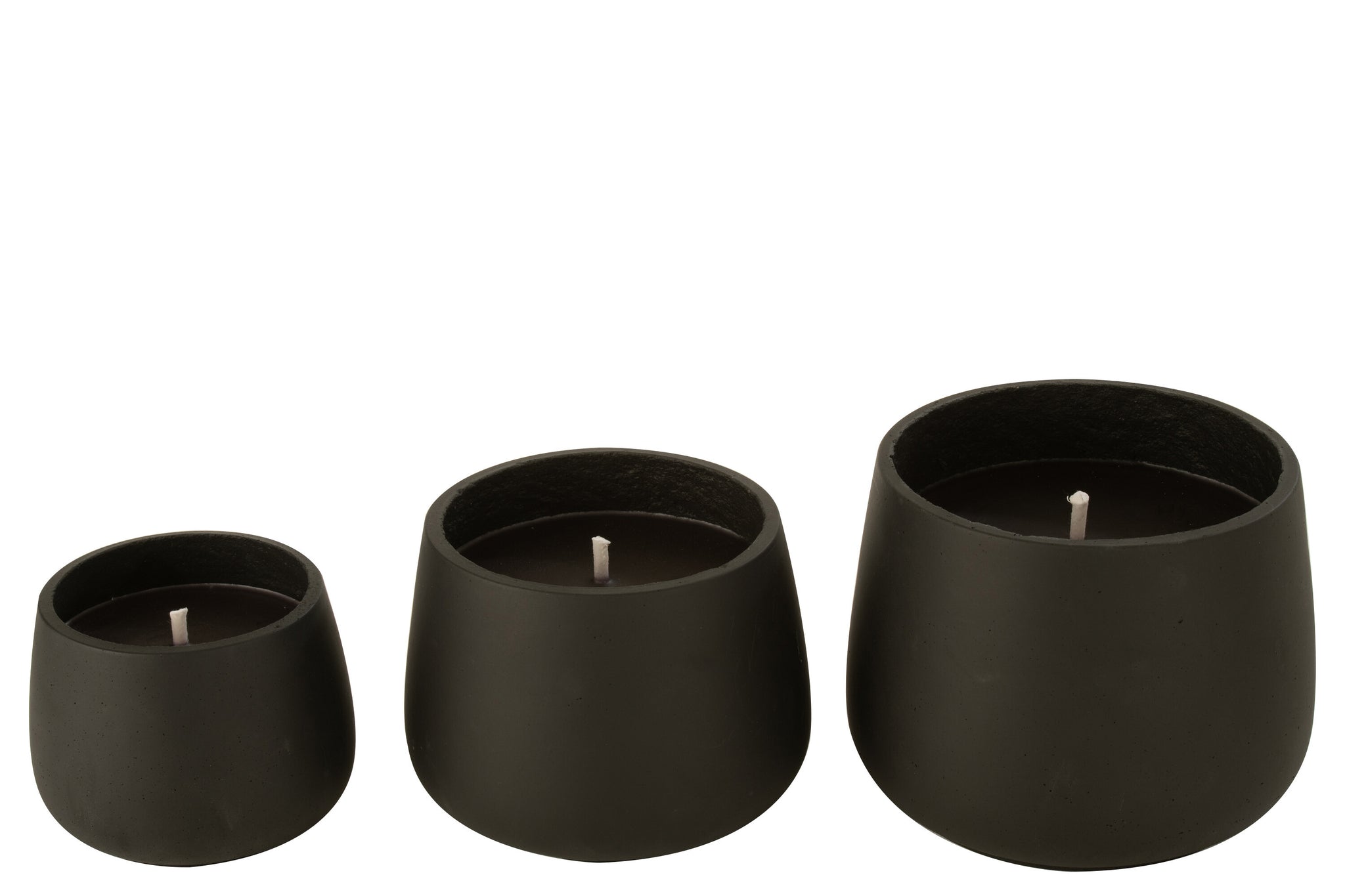 Outdoor Candle Cement Black Large 48H