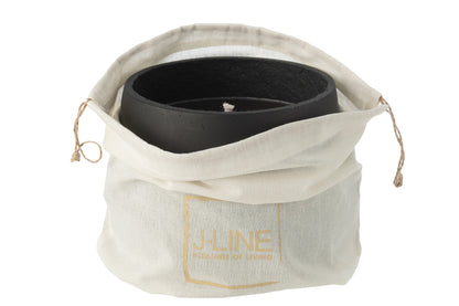 Outdoor Candle Cement Black Large 48H