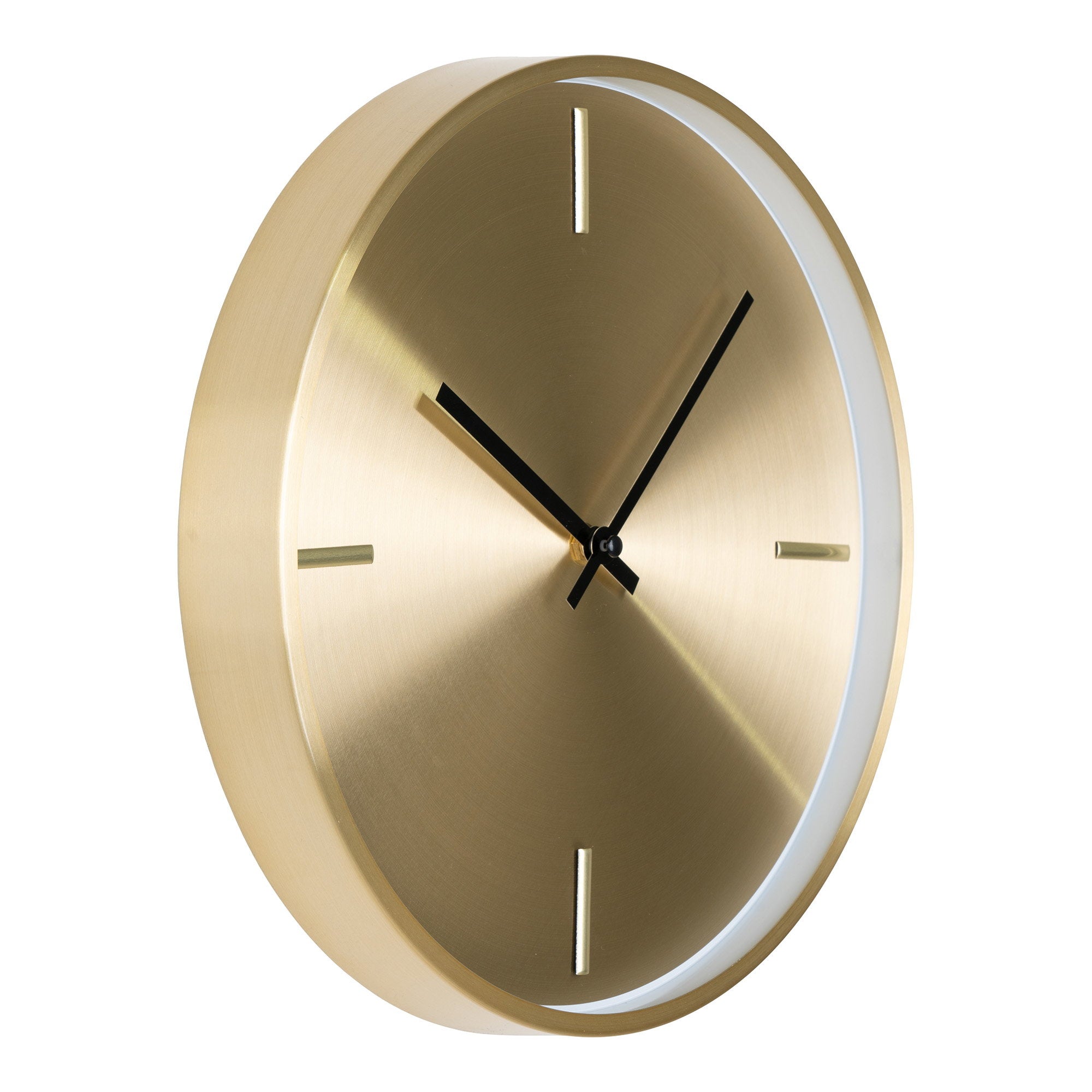 Istanbul Wanduhr - Wanduhr, Aluminium, Gold, geräuschloses Uhrwerk ø30