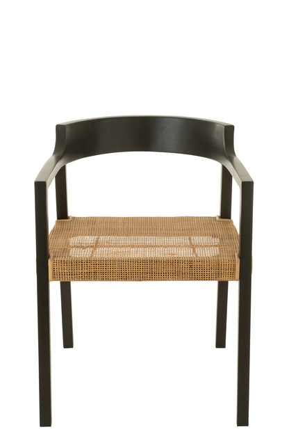 Chair Emma Teak Black/Brown