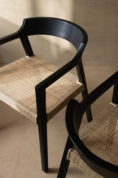 Chair Emma Teak Black/Brown