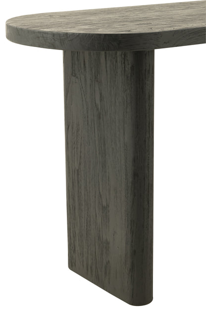 Tisch aus Teakholz, schwarz