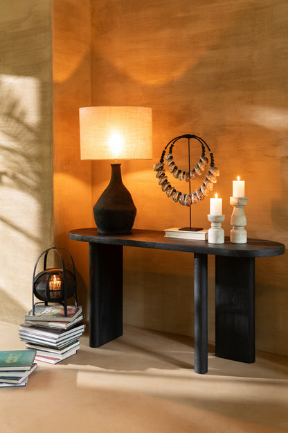 Table Teak Wood Black