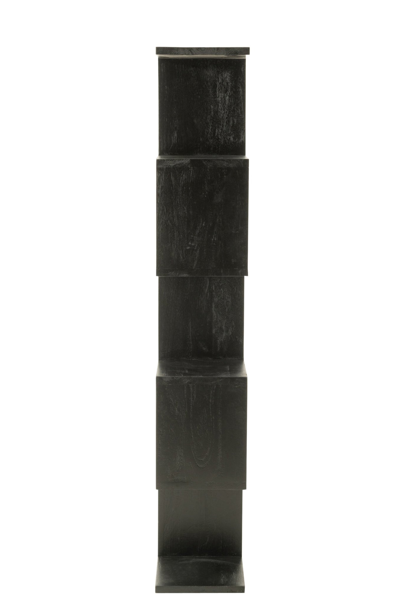 Boekenkast Vertical Slats – mangohout, mat zwart, 120x30x180 cm