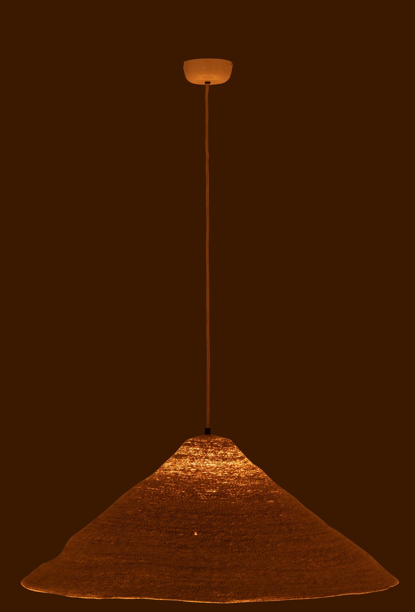 Hanging Lamp  Hat Moonj Grass Light Natural Large