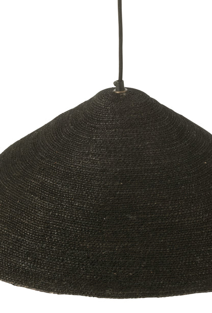 Hanging Lamp Hat Moonj Grass Black Small