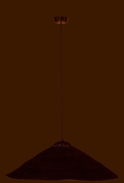 Hanging Lamp Hat Moonj Grass Black Large