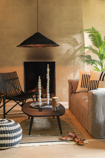 Hanging Lamp Hat Moonj Grass Black Large