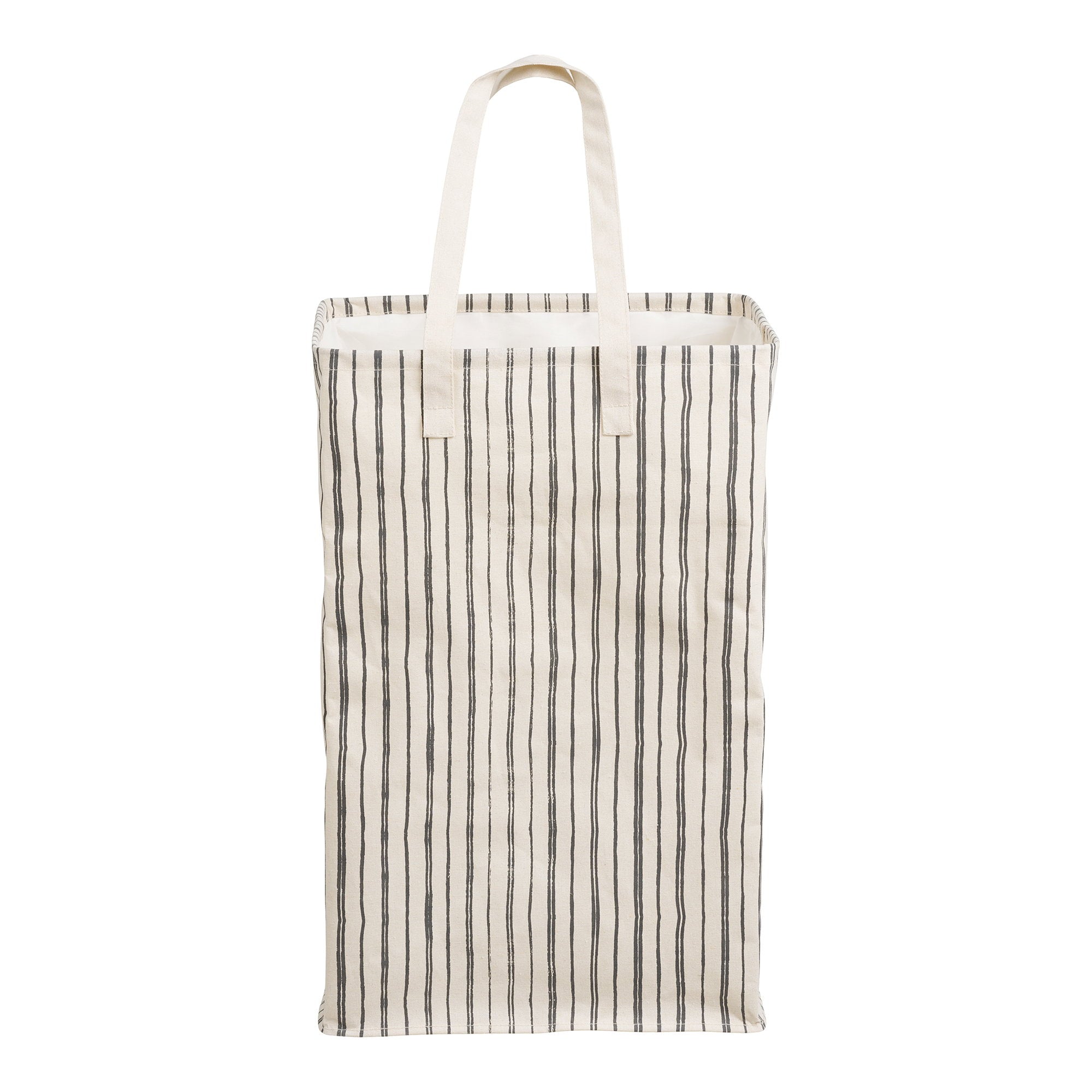 Argos Wäschekorb – Textil, beige/schwarz 38×28×58 cm