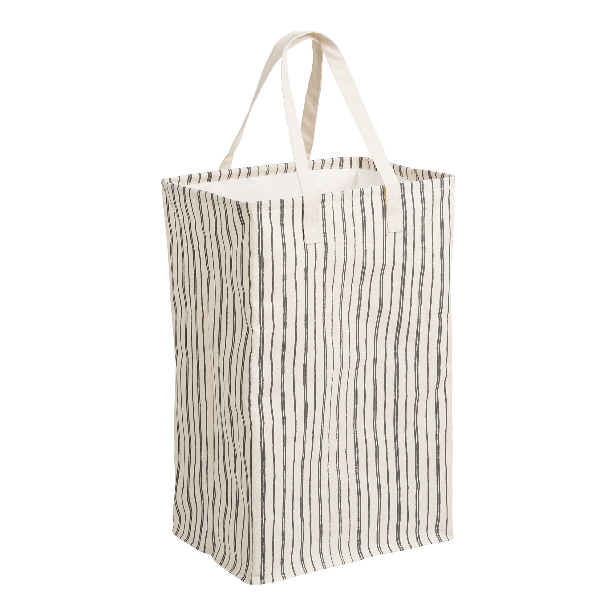 Argos Wäschekorb – Textil, beige/schwarz 38×28×58 cm