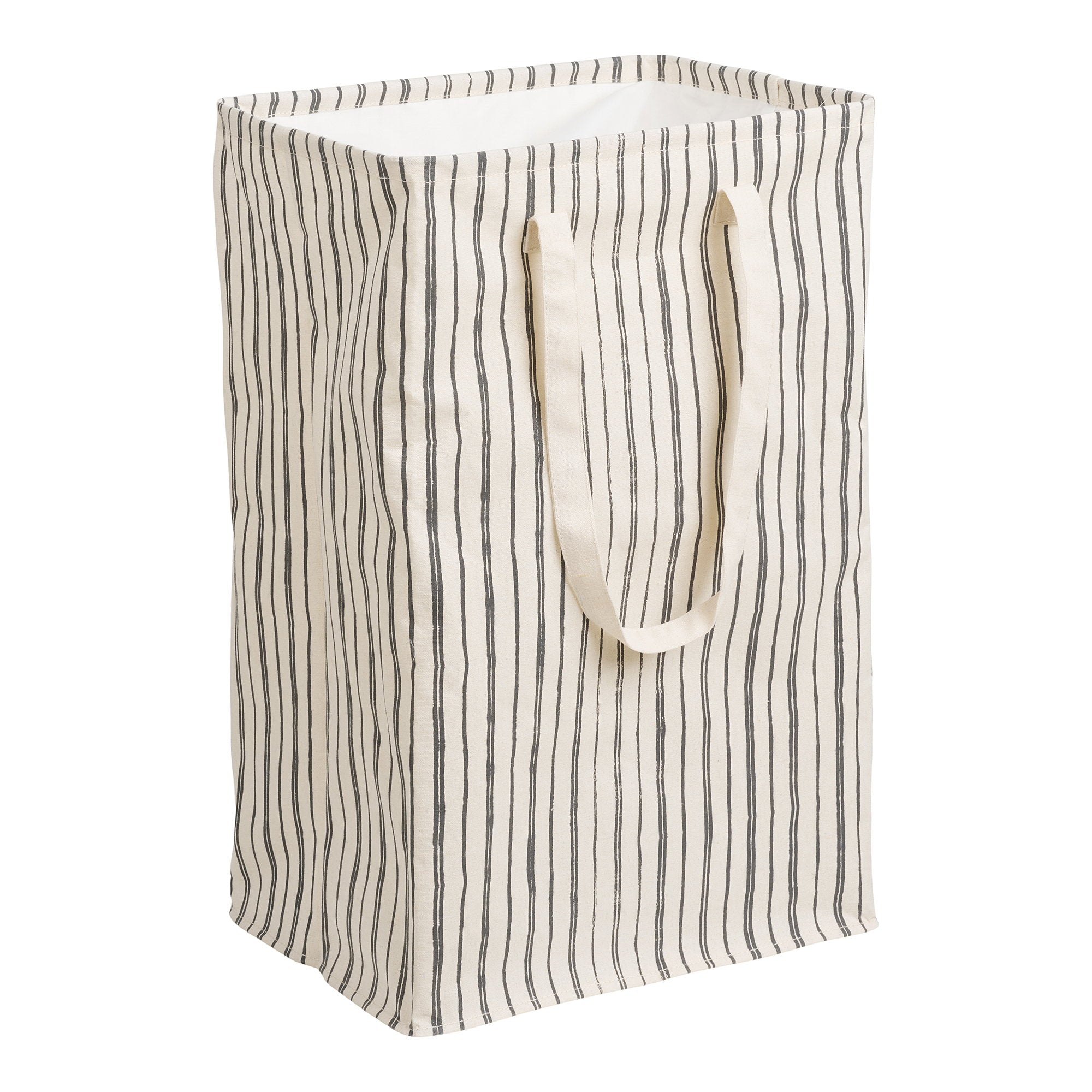 Argos Wäschekorb – Textil, beige/schwarz 38×28×58 cm