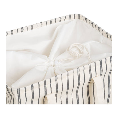 Argos Wäschekorb – Textil, beige/schwarz 38×28×58 cm