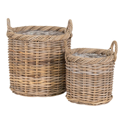 Gili Baskets – Körbe, Kubu Rattan, Natur 2er Set