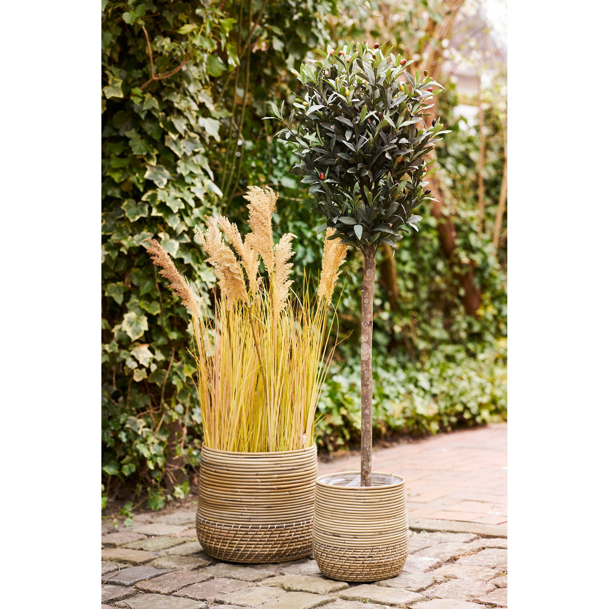 MORO BASKETS | SET VAN 2 | KUBU RATTAN NATUUR