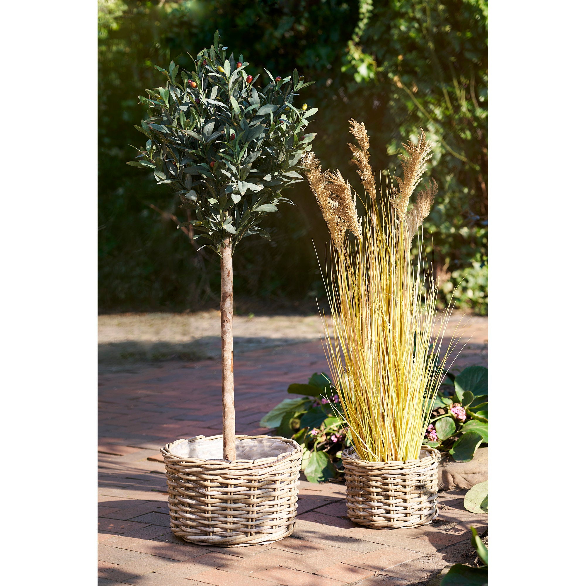 Kalak Baskets - Baskets, kubu rattan, natural set of 2
