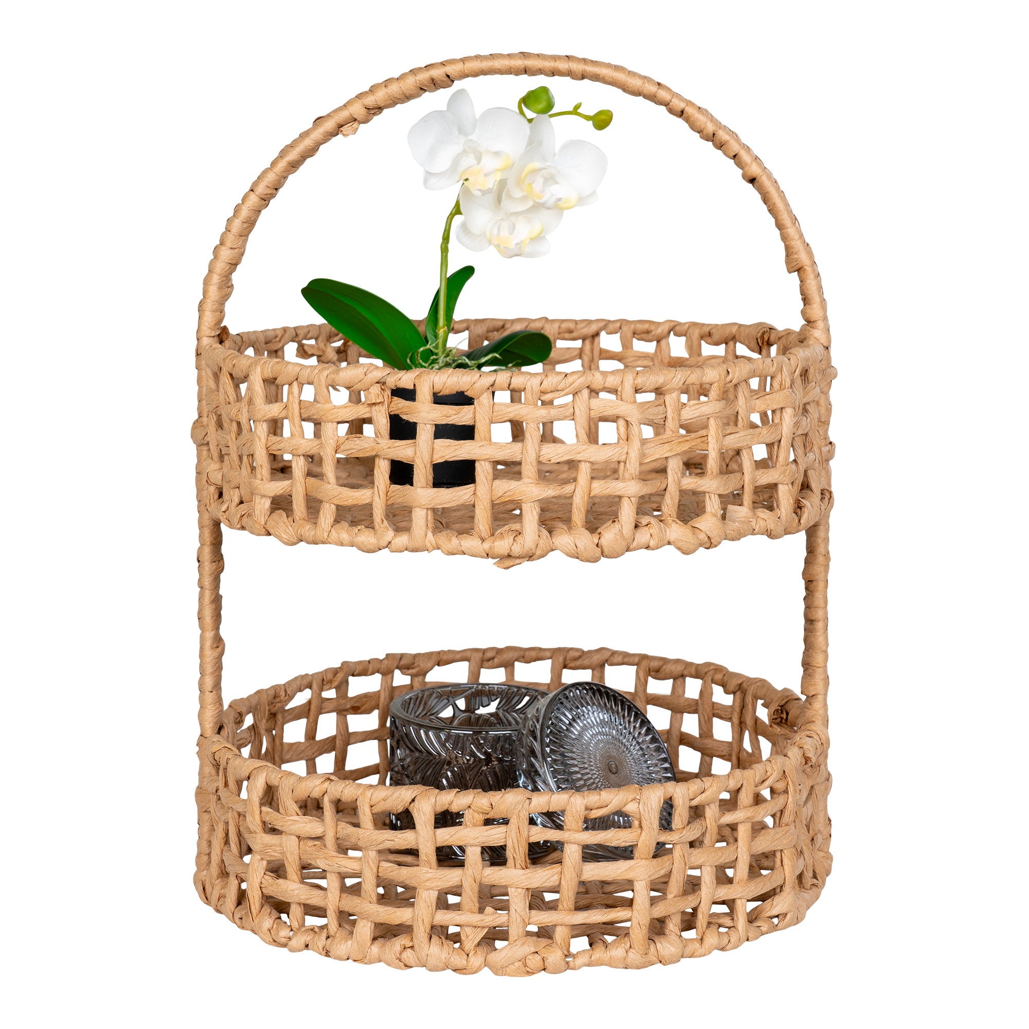 Anadia Tray - Tray, paper, natural ø29x39 cm
