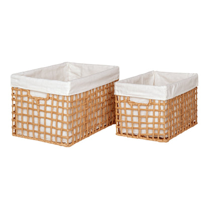Manden Bustelo – papiergaren, naturel, set van 2